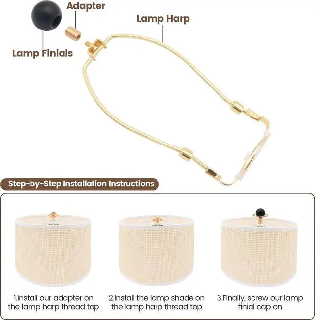 Alt view image 4 of 6 - Antrader Black Ball Lamp Finial with Internal Thread,Fit Both 3/8" & 1/4-27
