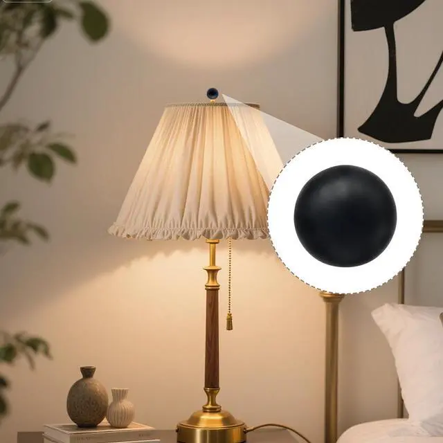 Alt view image 6 of 6 - Antrader Black Ball Lamp Finial with Internal Thread,Fit Both 3/8" & 1/4-27