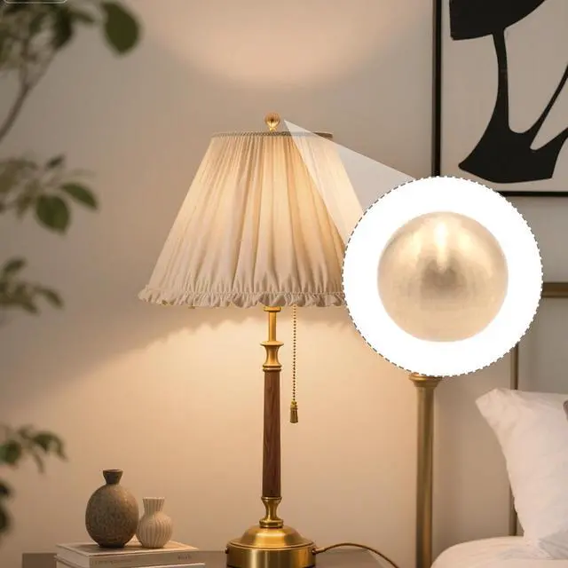 Alt view image 5 of 6 - Antrader Lamp Finials Brass Lamp Finial Caps Knobs Fit Both 3/8" and 1/4-27 Decorative Replacement for Table Floor Lampshade,0.7" Outer Dia- 2pcs
