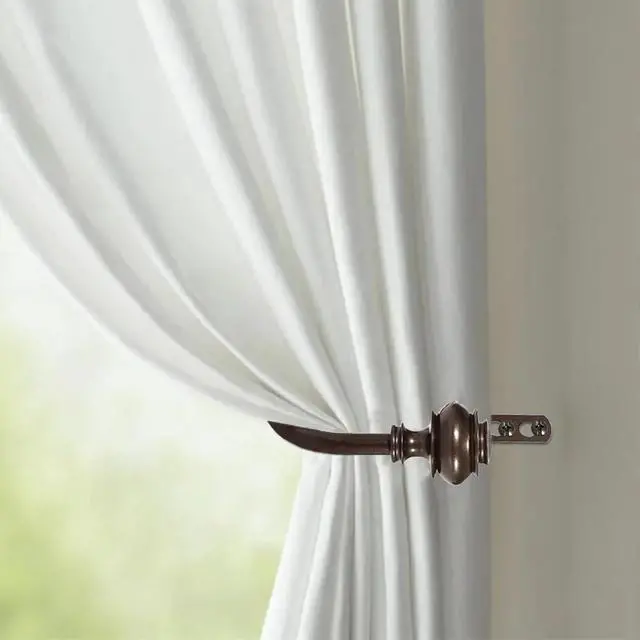 Alt view image 6 of 7 - 2Pcs Curtain Holdbacks, Heavy Duty Curtain Holders Wall Mounted
