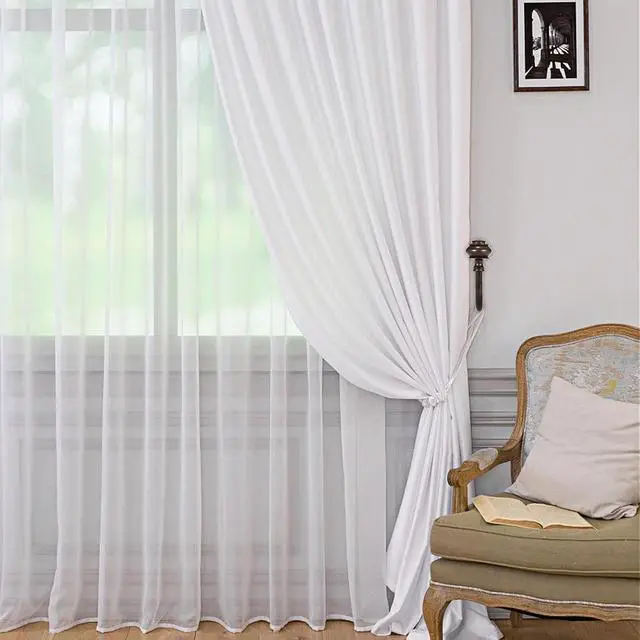 Alt view image 7 of 7 - 2Pcs Curtain Holdbacks, Heavy Duty Curtain Holders Wall Mounted