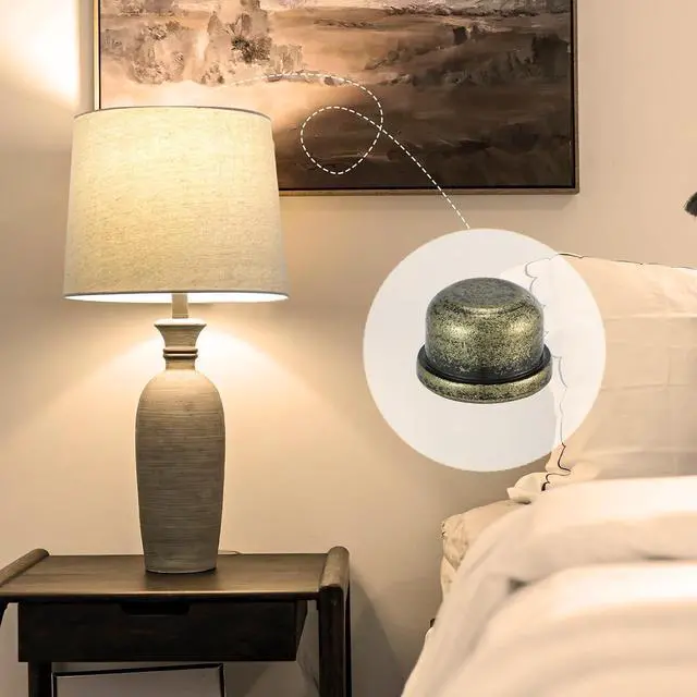 Alt view image 7 of 7 - 2pcs Bronzed Lamp Finials, 1/2 Inch Tall Tapped, 1/4-27 Decorative Knob