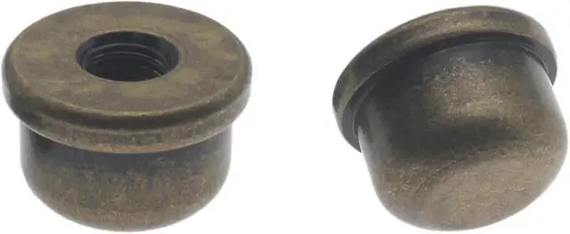 Alt view image 3 of 4 - 2 Pcs Solid Lamp Finials Caps 1/4-27 Lamp Finial Knob Lamp Accessories Tapped of Tops for Lamp Shade Holder Harp (Bronze)