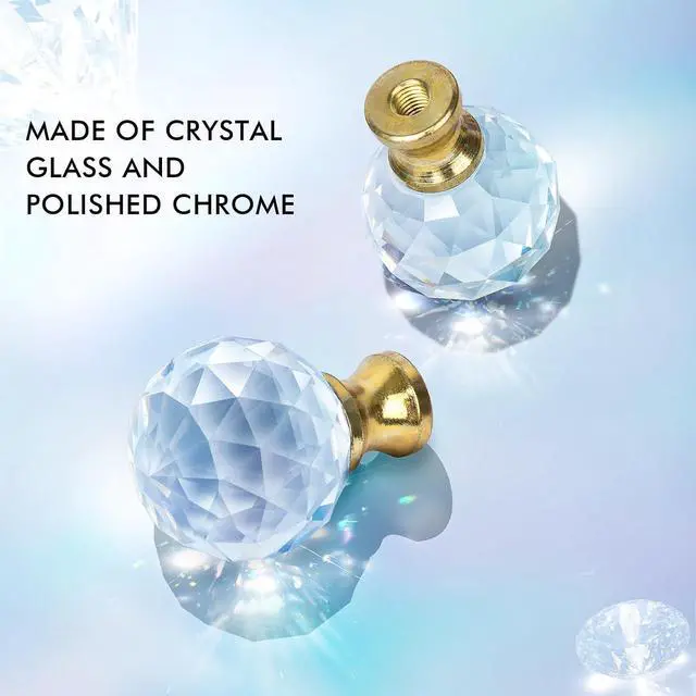 Alt view image 5 of 7 - 2 Pieces Crystal Lamp Finial Decorative Top Accessories Cap Knob