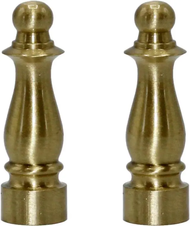 Main image of Creative Hobbies ELY1465 Solid Brass Finial for Lamp Shades 1-1/2 Inch Tall, Pack of 2