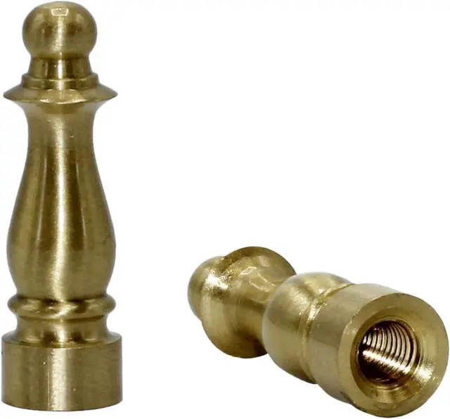 Alt view image 2 of 4 - Creative Hobbies ELY1465 Solid Brass Finial for Lamp Shades 1-1/2 Inch Tall, Pack of 2