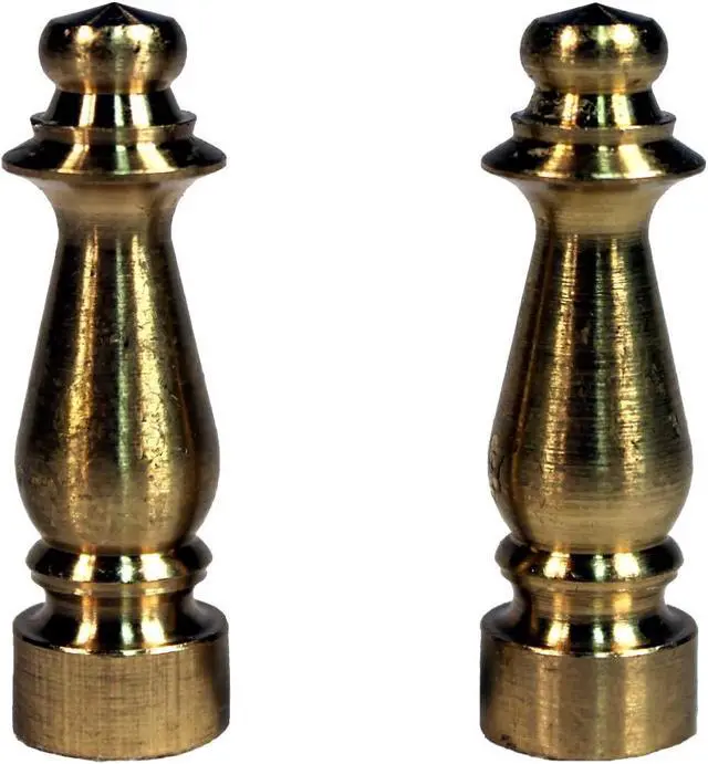 Alt view image 4 of 4 - Creative Hobbies ELY1465 Solid Brass Finial for Lamp Shades 1-1/2 Inch Tall, Pack of 2