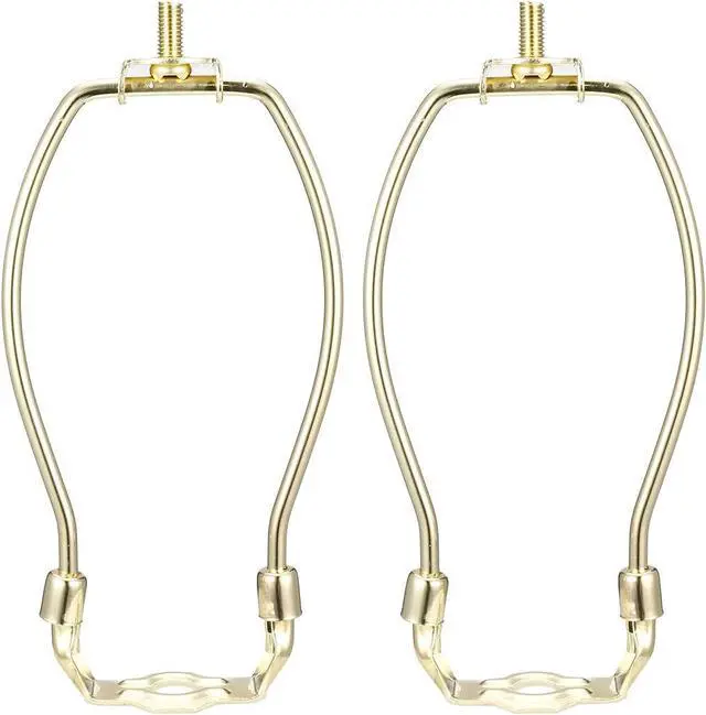 Main image of Lamp Harp Holder, 6 Inch Polished Brass Detachable Harp for Table and Floor Lamps 2Pcs