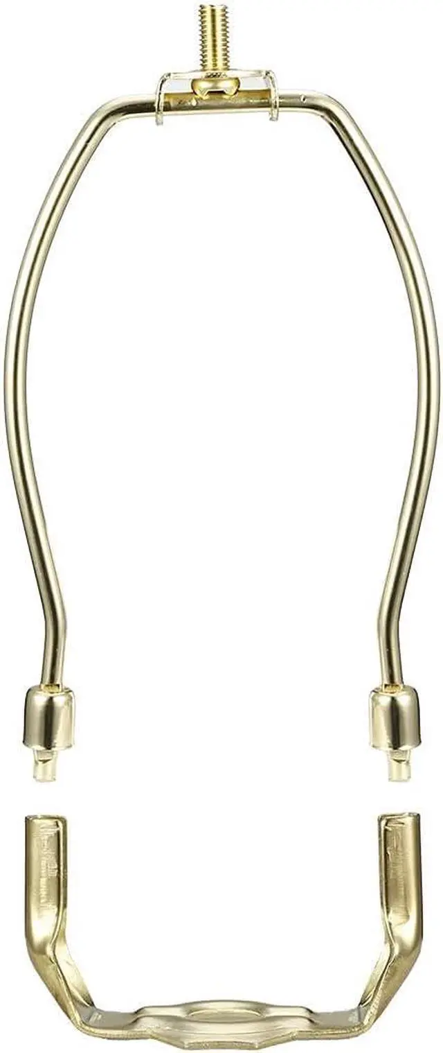 Alt view image 4 of 6 - Lamp Harp Holder, 6 Inch Polished Brass Detachable Harp for Table and Floor Lamps 2Pcs