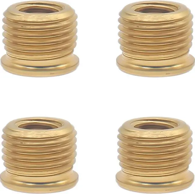 Main image of 4 PCS Lamp Holder Finial Adapter Male 1/8 IP (3/8") to Female 1/4-27 Full Thread Adapter Lamp Finial Cap for Lamps Finials Install