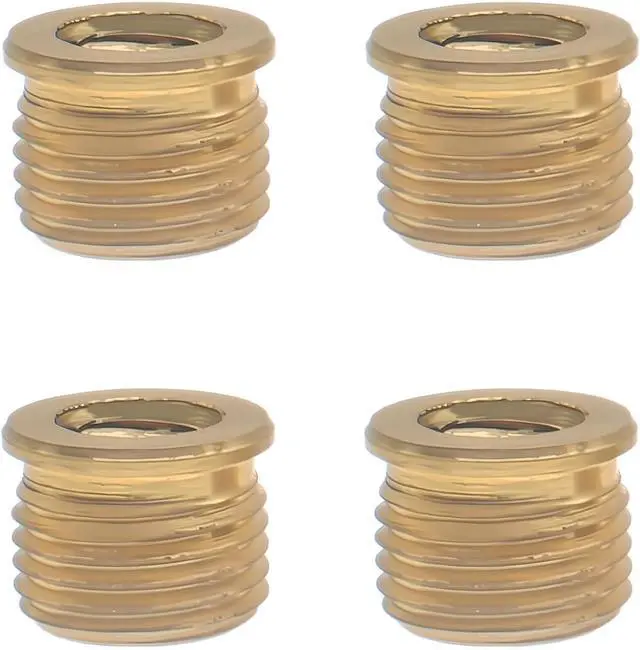 Alt view image 4 of 4 - 4 PCS Lamp Holder Finial Adapter Male 1/8 IP (3/8") to Female 1/4-27 Full Thread Adapter Lamp Finial Cap for Lamps Finials Install
