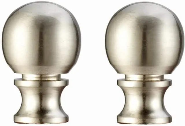 Main image of Lamp Finials 2 Pcs Lamp Shades Finials Cap Knob Lamp Decoration for Lamp Harp Holder, Brushed Nickel.