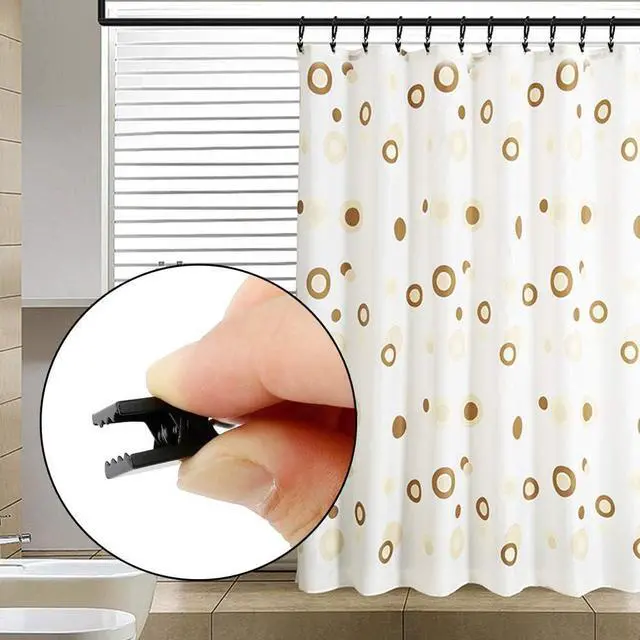 Alt view image 5 of 7 - JANYUN 30 Pack Small Heavy-Duty Hook Clip Set Metal Curtain Hangers Clips for Clip Photo Home Decoration Art Craft Display - Black