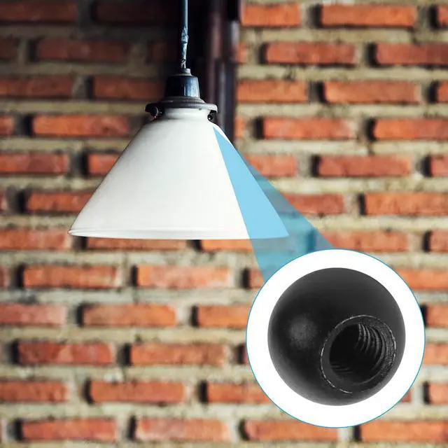 Alt view image 6 of 7 - 10PCS M4 Lamp Cap Nuts, Black Screw Caps Ball Lamp Decoration Furniture Lighting Screw Caps