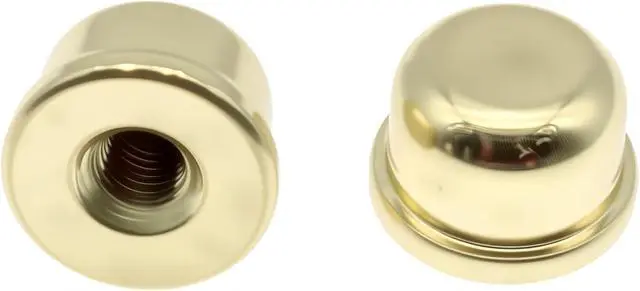 Alt view image 3 of 4 - FDXGYH 1/4-27 Lamp Finials Caps 2 Pcs Solid Lamp Finials Caps Tapped of Tops for Lamp Shade Holder Harp(Gold)