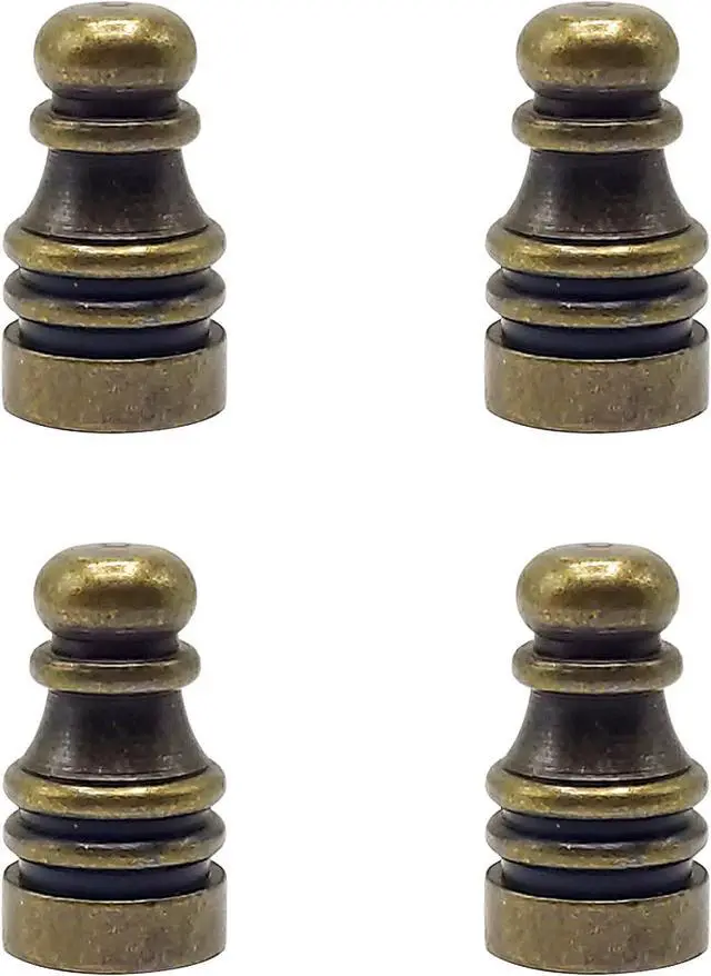 Main image of ECUDIS Pack of 4 Solid Metal Lamp Finials Caps Knob, Antique Brass