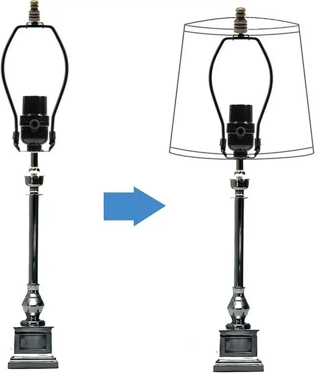 Alt view image 6 of 6 - ECUDIS Pack of 4 Solid Metal Lamp Finials Caps Knob, Antique Brass