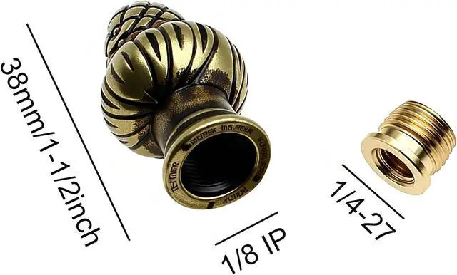 Alt view image 2 of 4 - 1pcs Solid Lamp Finial Brass Lamp Finial Cap Knob Lamp Decoration for Lamp Shade/Tiffany Style Lamp (Bronze)