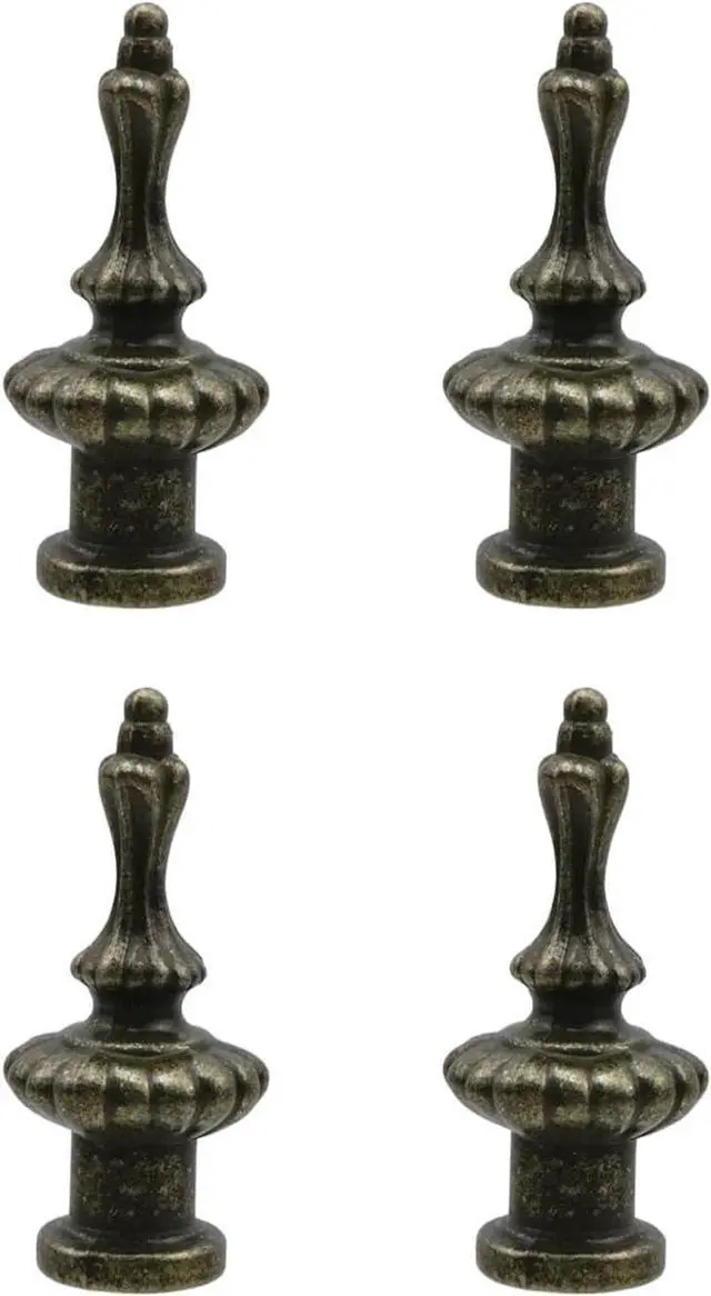 Main image of 4 Pcs Antique Lamp Finial Screw Knob, Bronze Lamp Finial Cap Knob