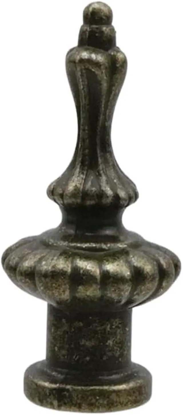 Alt view image 3 of 6 - 4 Pcs Antique Lamp Finial Screw Knob, Bronze Lamp Finial Cap Knob