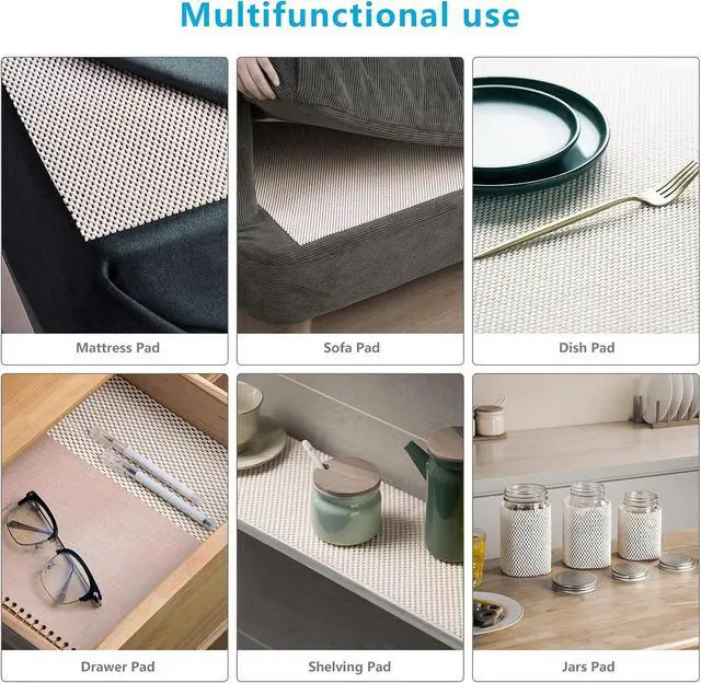 Alt view image 6 of 7 - Non Slip Area Rug Pads Non Skid Rug Gripper 2x3 Feet Extra Thick Pad Anti-Slip Carpet Rug Mats for Hardwood Surface Floors, Keep Rugs Safe and in Place (2 x 3 Ft)