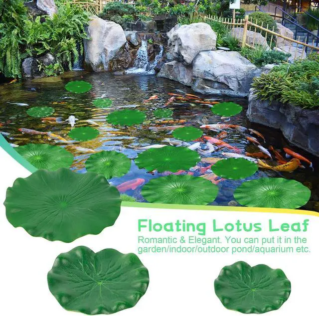 Alt view image 2 of 7 - 12Pcs Lily Pads for Ponds, Artificial Floating Foam Lotus Leaves