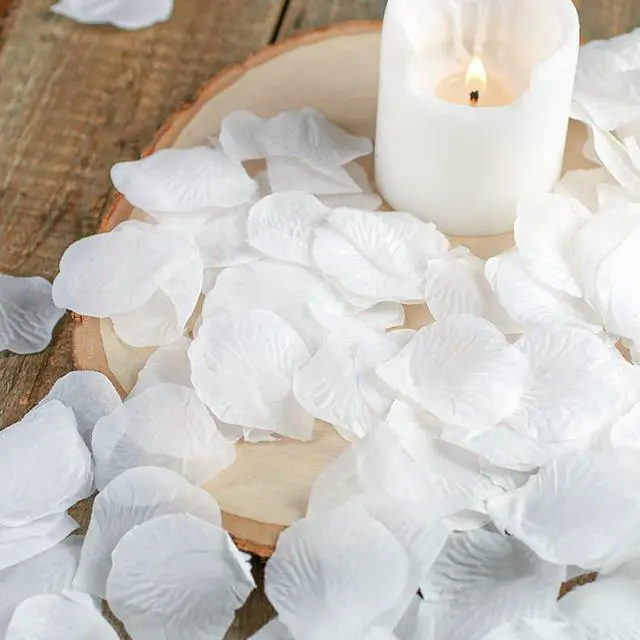 Alt view image 3 of 7 - WISYOK 3600Pcs Silk Rose Petals, White