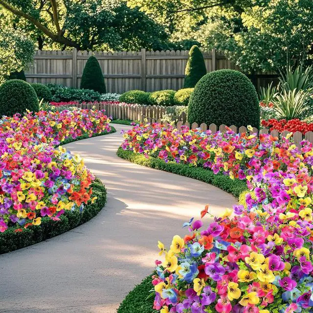 Alt view image 7 of 7 - 16 Bundles Artificial Pansy Flowers for Outdoors, Mixed Colors