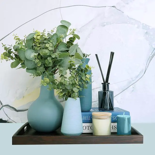 Alt view image 6 of 7 - Bulk Artificial Silver Dollar Eucalyptus Leaves Picks Stems and Faux Branches for Vase Bouquets Floral Arrangement Wreath Rustic Farmhouse Greenery Decoration