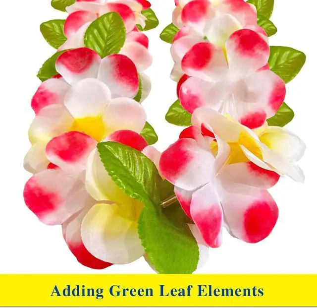 Alt view image 3 of 7 - FreshDear Hawaiian Leis Bulk (12 Necklaces 4 Headbands 8 Wristbands)