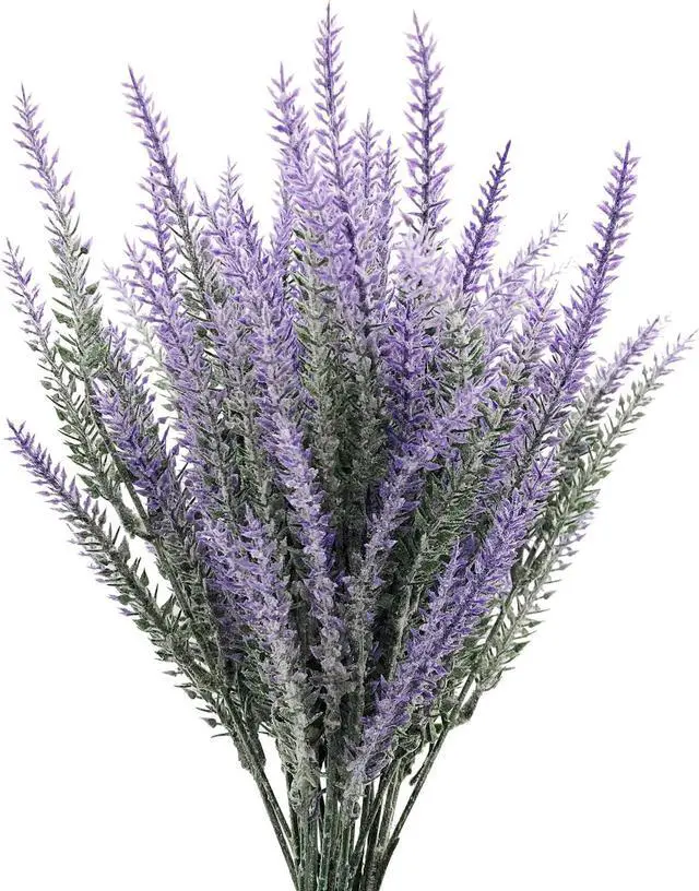 Main image of 6 Bundles Artificial Lavender Stems, 15-inch Purple Faux Flowers
