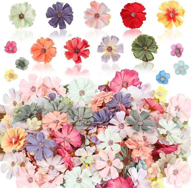 Main image of FOIMAS 150pcs Mini Faux Flower for Crafts,Artificial Flower Heads Daisy Peony Flower Decor for Craft Garland Wedding Home Decoration