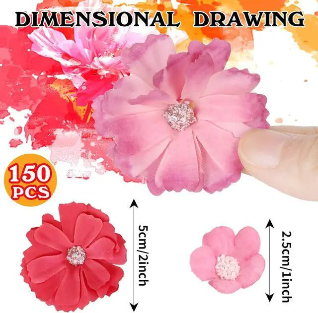 Alt view image 2 of 7 - FOIMAS 150pcs Mini Faux Flower for Crafts,Artificial Flower Heads Daisy Peony Flower Decor for Craft Garland Wedding Home Decoration