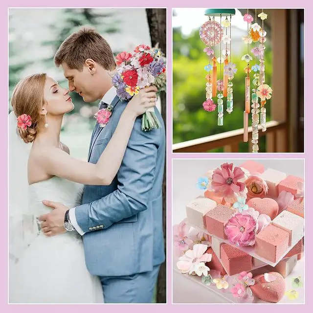 Alt view image 5 of 7 - FOIMAS 150pcs Mini Faux Flower for Crafts,Artificial Flower Heads Daisy Peony Flower Decor for Craft Garland Wedding Home Decoration