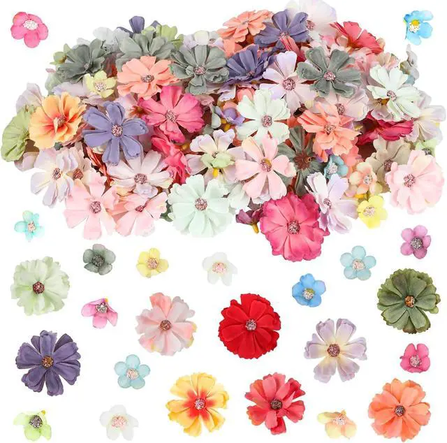 Alt view image 7 of 7 - FOIMAS 150pcs Mini Faux Flower for Crafts,Artificial Flower Heads Daisy Peony Flower Decor for Craft Garland Wedding Home Decoration
