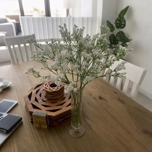 Alt view image 2 of 7 - 6-Pcs 21 Secure-Stem Realistic Artificial White Babys Breath (Gypsophila) Flowers with No-Shedding Design Perfect for Wedding Centerpieces, Home Decor & Vase Fillers