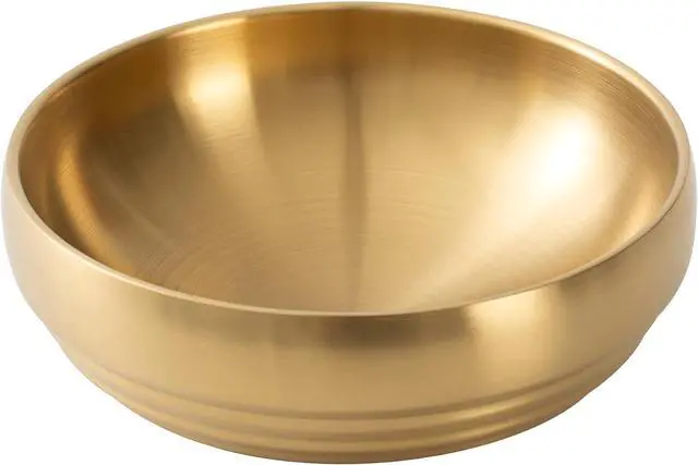 Main image of 7.4 INCH Gold Decorative Bowl, Key Bowl for Entryway Table, Gold Home Decor, Metal Fruit Bowl for Kitchen Counter
