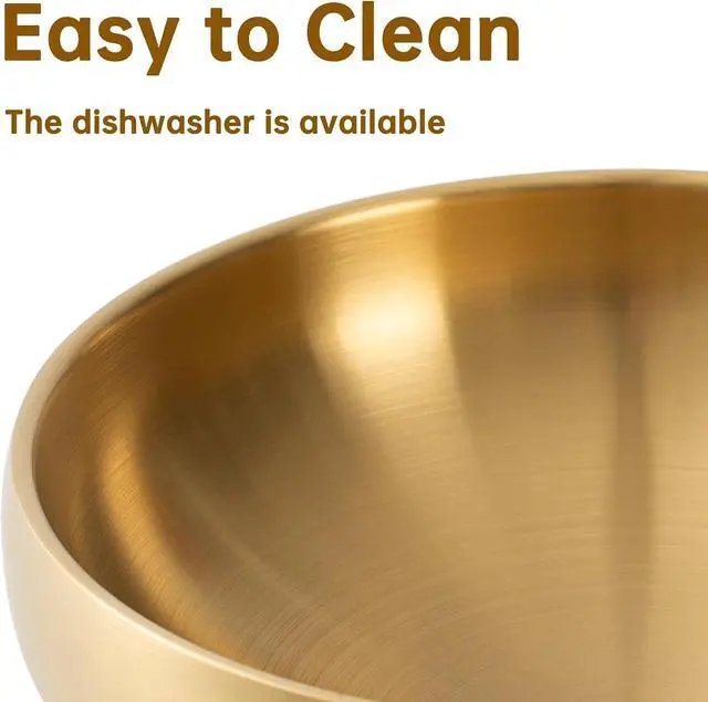 Alt view image 6 of 6 - 7.4 INCH Gold Decorative Bowl, Key Bowl for Entryway Table, Gold Home Decor, Metal Fruit Bowl for Kitchen Counter