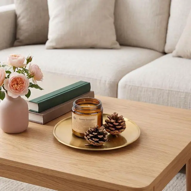 Alt view image 5 of 7 - Small Key Bowl for Entryway Table Decor Gold Candle Plate Key Tray Decorative Metal Jewelry Dish Holder for Vanity Kitchen Counter Coffee Table