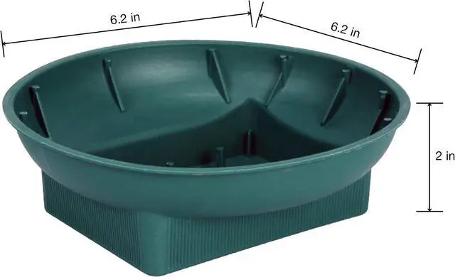 Alt view image 2 of 3 - FloraCraft Plastic Design Bowl 2 Inch x 6.2 Inch Green