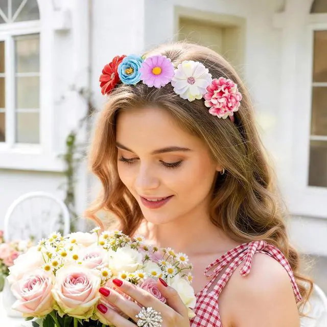 Alt view image 6 of 7 - 66PCS Fake Flower Heads for Crafts, Mini Artificial Flowers, Multicolor