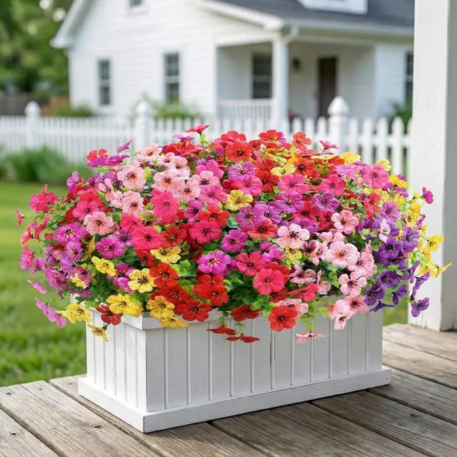 Alt view image 6 of 7 - Artificial Flowers for Outdoors (12, Mix 6color)