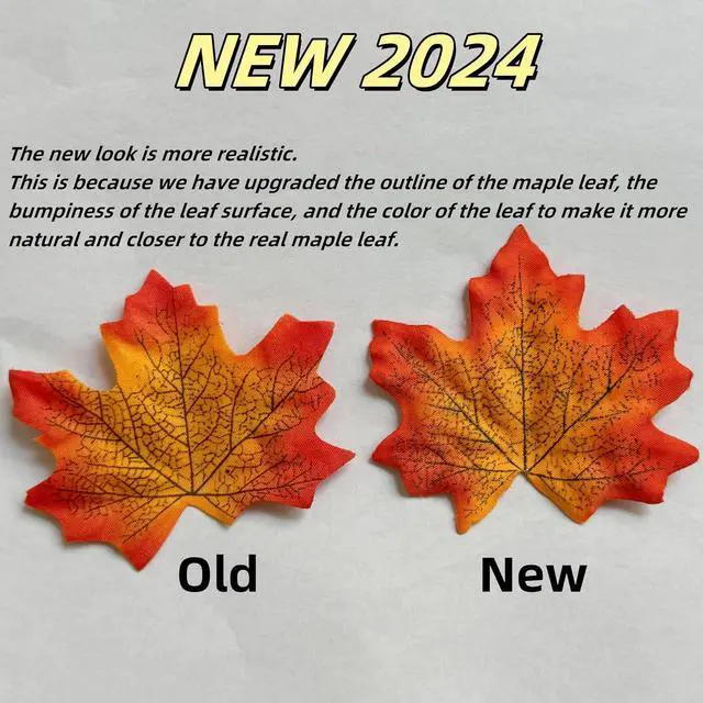 Alt view image 2 of 7 - Jiesky 360 Pcs 8cm/3.1inch Artificial Maple Leaves 6 Colors Fall Leaves Thanksgiving Day Autumn Leaf Decorations Wedding Parties Props Party Table Decor Crafts Artificial Flowers 2024