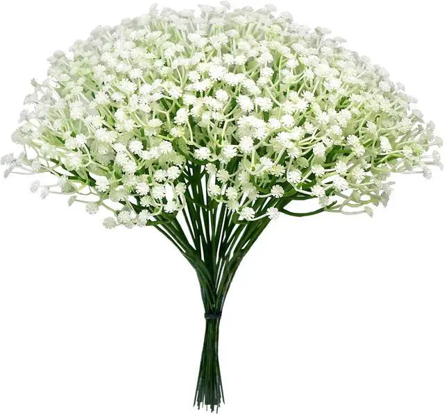 Main image of Artificial Baby Breath Flowers Bulk, 20 Stems Faux Gypsophila for Wedding Bouquets, Bridal Decor, Home Decor Realistic Long-Lasting Fake Flowers, Bendable Stems, 2.8oz, 11.5 Inch White