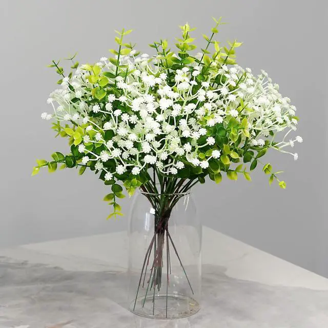 Alt view image 4 of 7 - Artificial Baby Breath Flowers Bulk, 20 Stems Faux Gypsophila for Wedding Bouquets, Bridal Decor, Home Decor Realistic Long-Lasting Fake Flowers, Bendable Stems, 2.8oz, 11.5 Inch White