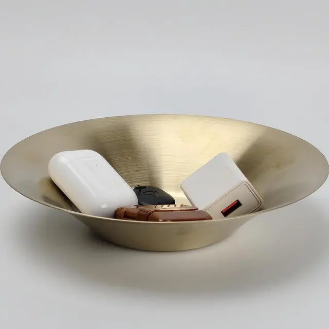 Alt view image 6 of 7 - Gold Catch All Bowl for Entryway Table
