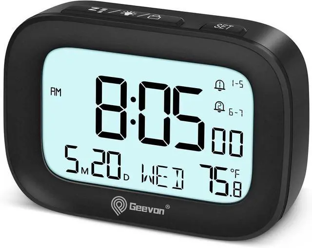 Main image of Geevon Travel Alarm Clock with Indoor Temperature Display