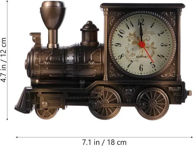 Alt view image 2 of 7 - FAVOMOTO Vintage Retro Train Alarm Clock for Home Office Desk Decor