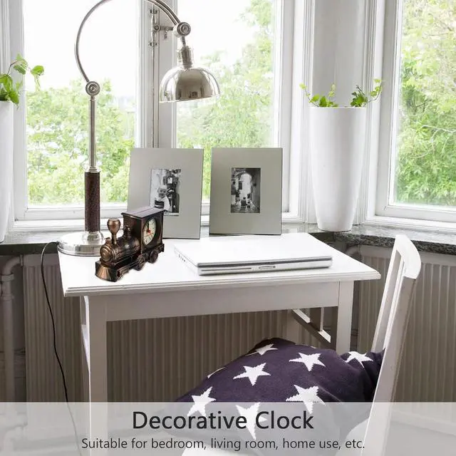Alt view image 6 of 7 - FAVOMOTO Vintage Retro Train Alarm Clock for Home Office Desk Decor