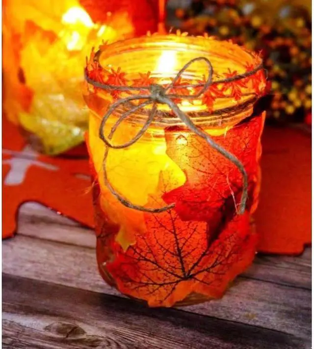 Alt view image 4 of 7 - Jiesky 360 Pcs 8cm/3.1inch Artificial Maple Leaves 6 Colors Fall Leaves Thanksgiving Day Autumn Leaf Decorations Wedding Parties Props Party Table Decor Crafts Artificial Flowers 2024